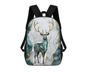 sinyumoney Abstract Stag Kintsugi Art Backpack School Daypacks Business Backpack Water Resistant Bookbag for Teenage Girls Boys Women Men 17inch
