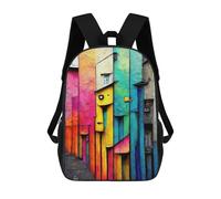 sinyumoney Abstract Street Art III School Bags High Secondary School Bags Casual Backpack for Campus Outdoor Travel Sports 17inch