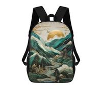 sinyumoney Abstract Sunset Cranes Backpack School Daypacks Business Backpack Water Resistant Bookbag for Teenage Girls Boys Women Men 17inch