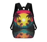 sinyumoney Abstract Synthwave Visions Casual Daypack Backpacks School Bag for Girls Boys High College Teens Knapsack Men Women Travel Laptop Rucksack College Bookbag 17inch