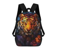 sinyumoney Abstract Tiger Kids' Backpack 3D Printing School Bag Boys Cool Daypacks Casual Knapsack Fun Back Bag for Kids And Teenager 17inch