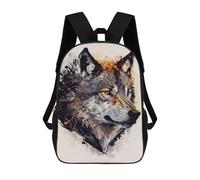 sinyumoney Abstract Wolf Painting School Backpack Water Resistant Travel Backpack Computer Bag for Men, Women & Teenage Boys 17inch
