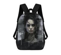 sinyumoney Abstract Woman Portrait Backpacks, Kids Backpack Student School Bag 3D Printed Travel Backpacks Fashion Accessory Backpack Children Waterproof School Bags 17inch