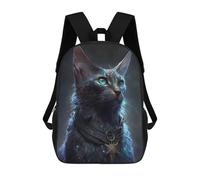 sinyumoney Abyssinian Cat 3D Printed 17inch School Bag Children's School Backpack Travel Backpacks Casual Fashion Bag for Kids School Students