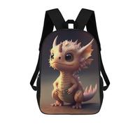 sinyumoney Adorable Baby Dragon Artwork -1 Children's School Backpack 3D Printed for Kids Travel Rucksacks Book Bags Kids School Bag 17inch