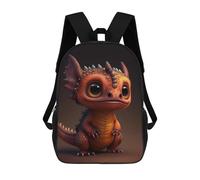 sinyumoney Adorable Baby Dragon Artwork Kids School Backpack School Bag 3D Printed School Bag for Boys Elementary And Middle School Students 17inch