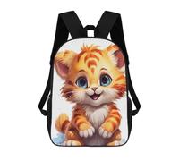 sinyumoney Adorable Baby Tiger Illustration Kids Backpack, Kids School Bag 3D Printed School Backpacks for Boys And Teenager School Students 17inch