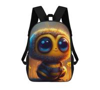 sinyumoney Adorable Bee Character Design School Bag Bookbag 3D Printed Children's Backpacks for Kids Boy Girl Book Bags Kids School Bag Travel Rucksacks 17inch