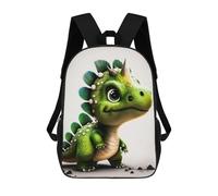 sinyumoney Adorable Dinosaur Artwork School Bags Lightweight Schoolbag Dayback Bookbag College for Teenage Girls Boys Women Men 17inch