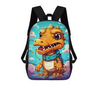 sinyumoney Adorable Dinosaur with Blue Scarf Backpack School Lightweight Airport College Students Back Pack for School/Work/Travel 17inch