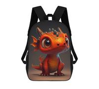 sinyumoney Adorable Dragon Character Design Children's School Backpack Fashion Casual Children's Backpacks 3D Printed School Bags Boy Large Backpack 17inch