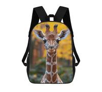 sinyumoney Adorable Giraffe Portrait Backpack School Backpack Kids School Bag Large Capacity Kids Backpack for School Rucksack 3D Book Bag Gifts for Kids 17inch