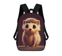 sinyumoney Adorable Hedgehog 3 Backpacks Kids School Backpack School Bag 3D Printed School Bag for Boys Elementary And Middle School Students 17inch