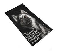 sinyumoney Adorable Husky with Heartfelt Message Towels Bathroom Highly Absorbent Quick Towel Perfect The Home 35x73cm