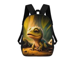 sinyumoney Adorable Lizard Trio in Fantasy Forest Backpack School Bag Daypacks Business Backpack Water Resistant Bookbag for Men/Women 17inch