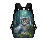 sinyumoney Adorable Maine Coon Cat 17 Inch Kids Backpack Fashion Fun Backpack Book Bag for Boys And Teenager 3D Printed for Boys