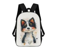 sinyumoney Adorable Papillon Dog Illustration Backpack School Bag Lightweight Casual Daypack School Backpacks for Teenage Girls Boys Women Men 17inch