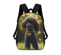 sinyumoney Adorable Poodle with Yellow Duck Toy -1 Backpack School Bag Rucksack Casual Daypacks School Work Travel Bag for Teenage Girls Boys Women Men 17inch