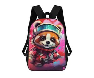 sinyumoney Adorable Red Panda Astronaut Art Print Backpack School Bag Business Durable Laptop Bag for Boys/Girls/Teenagers 17inch