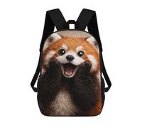 sinyumoney Adorable Red Panda Portrait Backpack School Bag Secondary Causal Travel High School Bags for Boys/Girls/Teenagers 17inch