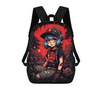 sinyumoney Adventure in Red Forest 3D Printed Children's School Backpack for Kids High Capacity Travel Rucksacks Book Bags Kids School Bag Back Pack 17inch