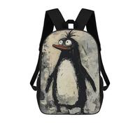 sinyumoney Adventure Penguin Rucksacks 3D Printed Children Backpacks Fashion Casual Daypack Cute Travel Bags Outdoor Casual Daypack for Boy And Girl 17inch
