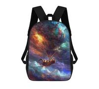sinyumoney Adventurous Squirrels in Hot Air Balloon Backpack School Lightweight Airport College Students Back Pack for School/Work/Travel 17inch