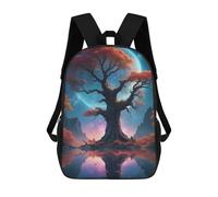 sinyumoney Aesthetic Majestic Tree 3D Printed School Backpack Casual Children's Backpacks 3D Printed School Bag for Boys Elementary And Middle 17inch
