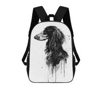 sinyumoney Afghan Hound Watercolor Backpack 3D Printed Kids School Backpack High Capacity Travel Backpacks Book Bags Kids Backpack 17inch