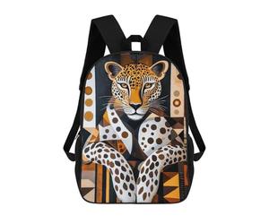 sinyumoney African Art Leopard Backpack School Rucksack Casual Daypacks School Work Travel Bag for Men/Women 17inch