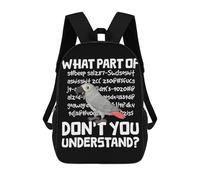 sinyumoney African Grey Parrot 3D Printed Kids School Bag Rucksacks Children's School Fashion Casual Back Pack High Capacity Travel Book Bags Backpack for Kids 17inch