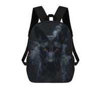sinyumoney African Wild Dog in Smoke Rucksack Daypacks Business Backpack Water Resistant Bookbag for Men/Women 17inch