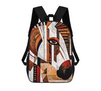 sinyumoney African Zebra Art Rucksack Water Resistant Travel Backpack Computer Bag for Men, Women & Teenage Boys 17inch