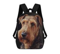 sinyumoney Airedale Terrier Backpack 3D Printed Kids School Backpack High Capacity Travel Backpacks Book Bags Kids Backpack 17inch