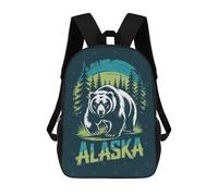 sinyumoney Alaska Bear Graphic Design Rucksack Travel College Rucksack Backpacks for Campus Outdoor Travel Sports 17inch