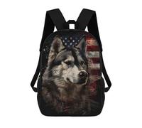 sinyumoney Alaskan Malamute America Ronaldo Backpack, Children's Backpack, Student School Bag, Book Bag, 3D Printed School Bag For Boys And Girls, 17inch