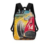 sinyumoney Albi Grand Prix 1er Juin 1952 Car Race Backpack Kids School Backpack School Bag 3D Printed Fashion School Bag for Boys Elementary And Middle School Student 17inch