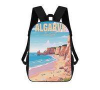 sinyumoney Algarve Portugal Children's School Backpack Fashion Casual Children's Backpacks 3D Printed School Bags Boy Large Backpack 17inch
