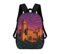 sinyumoney Alhambra Palace with Swirling Skies Backpack 3D Printed School Bag For Boys High Capacity Travel Backpacks Book Bags Boys School Bag Mochila 17inch