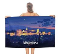 sinyumoney Alhambra, Spain at Night Bathroom Towels Extra Large Beach Towel Perfect The Home 130cm*80cm