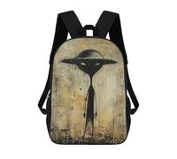 sinyumoney Alien Art LV School Backpack Fashion Stationery Backpack Waterproof Casual Daypacks for Teenage Girls Boys Women Men 17inch