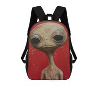 sinyumoney Alien Art LXIV School Backpack 3D Printed School Bags Boys Girls Laptop Backpack for Kids/Students/Adults 17inch