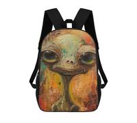 sinyumoney Alien Art VII 3D Printed Kids School Bag Rucksacks Children's School Fashion Casual Back Pack High Capacity Travel Book Bags Backpack for Kids 17inch