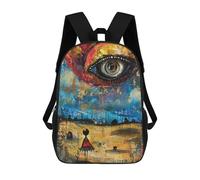 sinyumoney Alien Art XX Backpack School Water Resistant Travel Backpack Computer Bag for School/Work/Travel 17inch