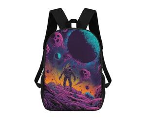 sinyumoney Alien Astronaut in Cosmic Landscape School Backpack Water Resistant Computer Rucksack for Teenage Girls Boys Women Men 17inch