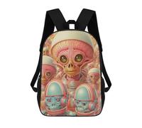 sinyumoney Alien Astronauts in A Cosmic Swarm Backpack School Fashion Stationery Backpack Waterproof Casual Daypacks for Men, Women & Teenage Boys 17inch