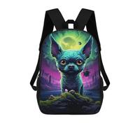 sinyumoney Alien Dog in Space Adventure 3D Printed 17inch School Bag Children's School Backpack Travel Backpacks Casual Fashion Bag for Kids School Students