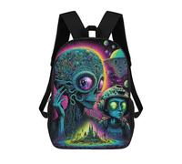 sinyumoney Alien Dreamscape -1 Backpack School Lightweight Casual Daypack School Backpacks for Teenage Girls Boys Women Men 17inch
