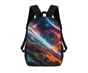 sinyumoney Alien Frontier Voyage School Backpack Water Resistant Computer Rucksack for Campus Outdoor Travel Sports 17inch