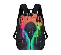 sinyumoney Alien in A Dripping Cityscape School Bags High Secondary School Bags Casual Backpack for Men/Women 17inch